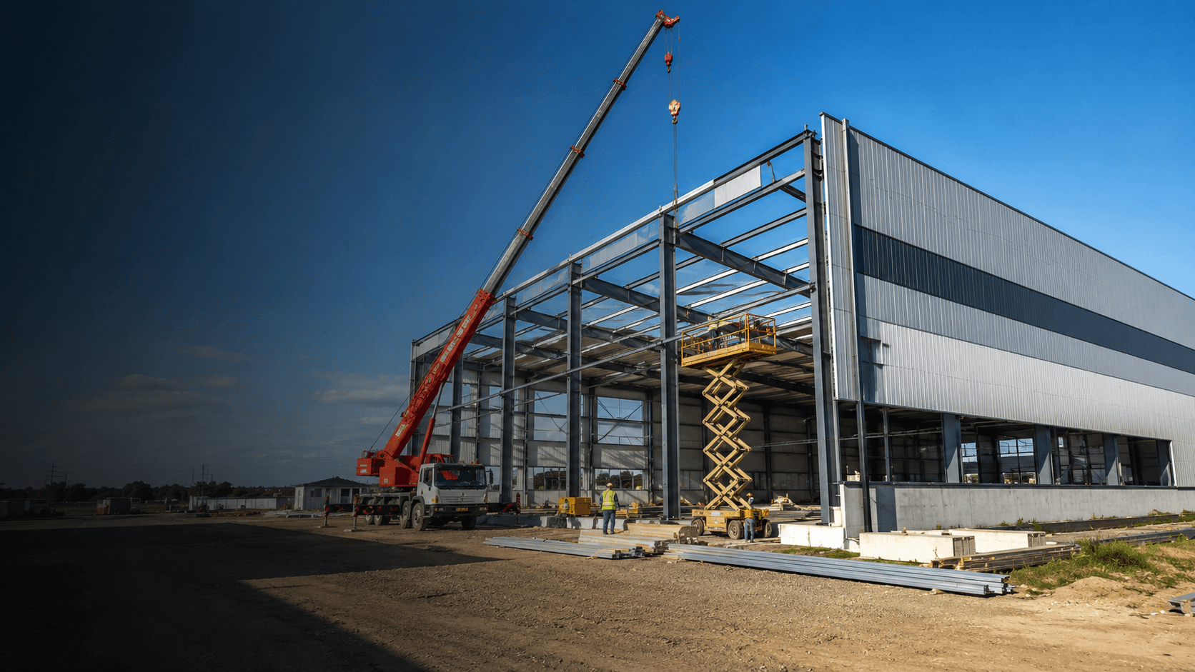 Bâtiment préfabriqué / hangar métallique fourni par NCI Travaux