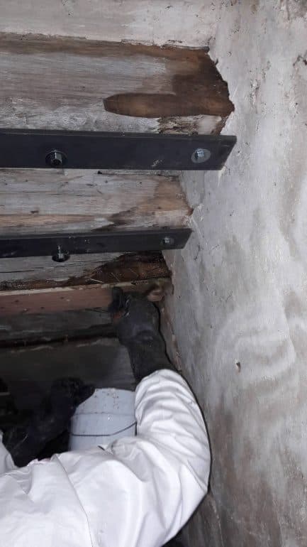 Renforcement de plancher bois par mortier / résine — photo 3
